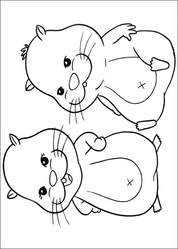 Plansa de colorat cu Hamsteri 23 16